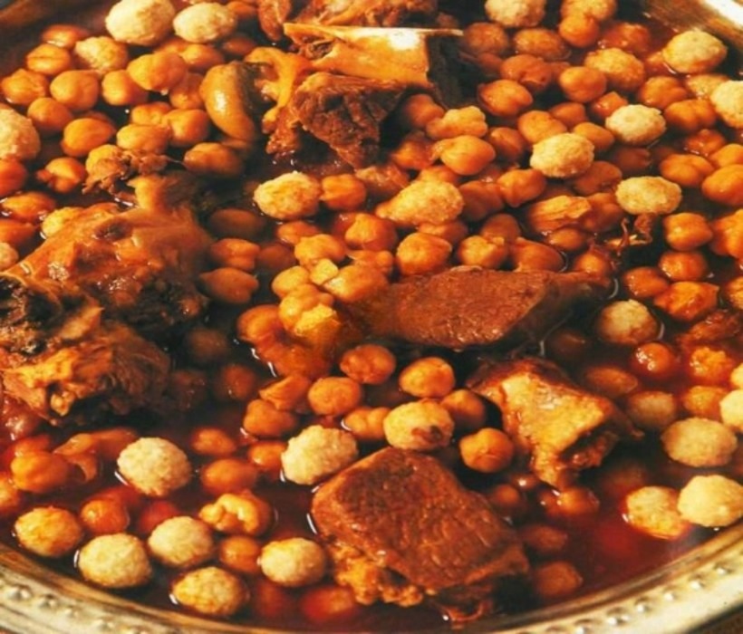 خوراک نخود و گوشت